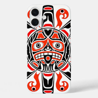 Coques iPhone 16 Plus Haida sun Tlingit patrimoine culturel de l'art tri