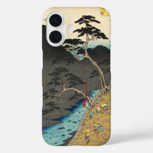 Coque Pour iPhone 16 Hakone, Japon : Impression de blocs de bois Ukiyo-