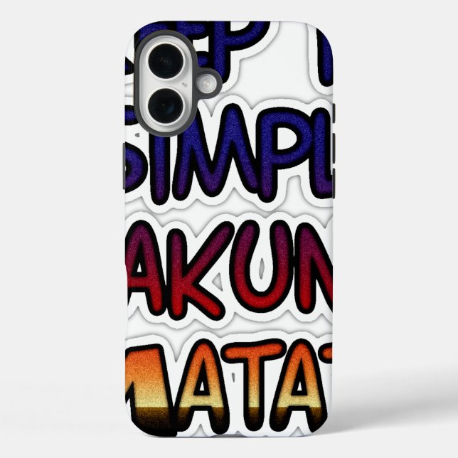 Coques Case-Mate iPhone Hakuna Matata Keep it Simple Cadeaux (Verso)