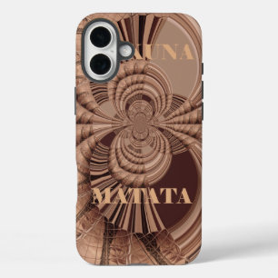 iPhone 16 Plus Case Hakuna Matata Kenya Giraffe Safari tissé Sourveni
