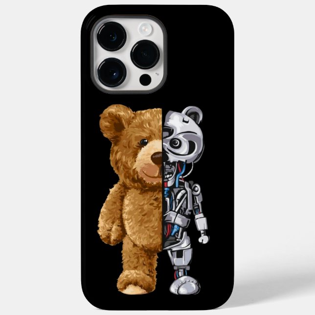 Coques Case-Mate iPhone Half Bear Half Robot (Verso)