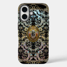 Halleesham Elegant Damask Monogramme