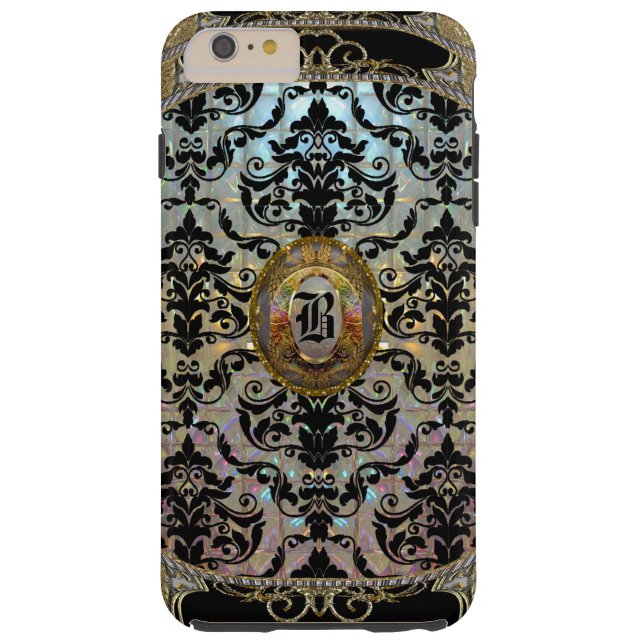 Coques Case-Mate iPhone Halleesham Elegant Damask Monogramme Plus (Dos)