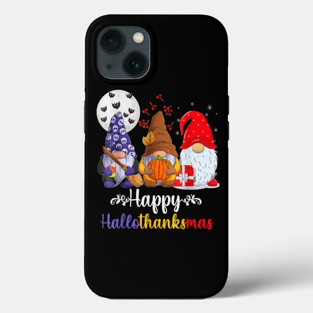 Coques Case-Mate iPhone HalloMerciMas Gnomes Halloween Thanksgiving Chris (Verso)