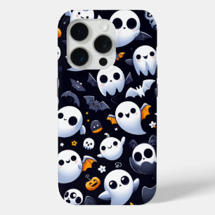 Coque iPhone 15 Pro Halloween avec un joli fantôme