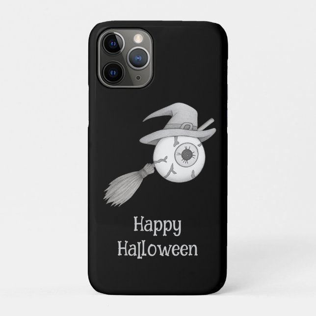 Coques Case-Mate iPhone Halloween balai sorcière et globe oculaire effraya (Dos)