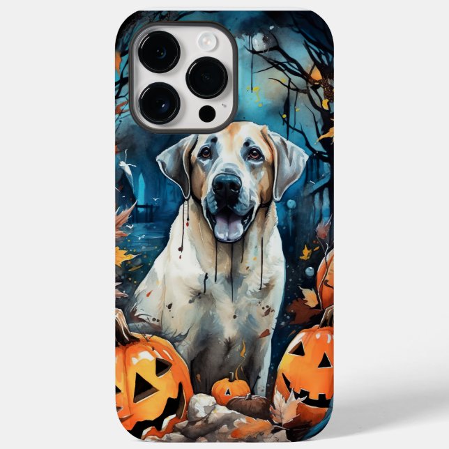 Coques Case-Mate iPhone Halloween Berger d'Anatolie avec citrouilles effra (Verso)