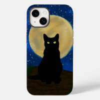 Halloween Chat noir Silhouette Lune