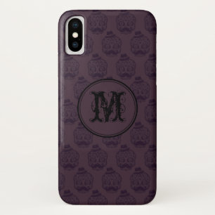 Case-Mate iPhone Case Halloween crâne Bourgogne Monogramme personnalisé