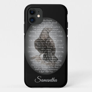 Case-Mate iPhone Case Halloween, Edgar Allen Poe, Corbeau, Nom personnal