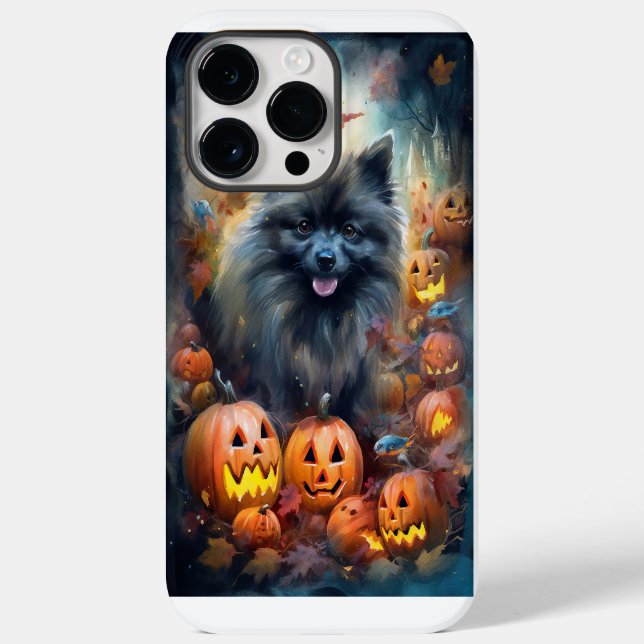 Coques Case-Mate iPhone Halloween Keeshonté avec la peur Citrouille (Verso)