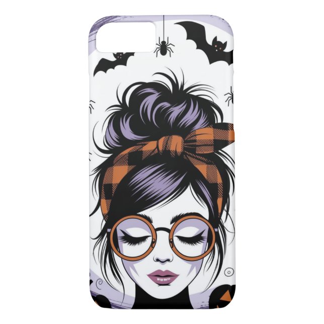 Coques Case-Mate iPhone Halloween Messy Bun Woman (Dos)