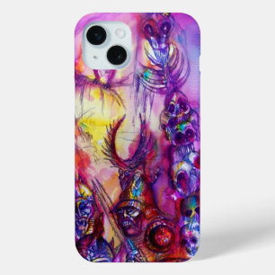 Coque iPhone 15 Mini HALLOWEEN MONSTERS / ORK WAR Imaginaire violet