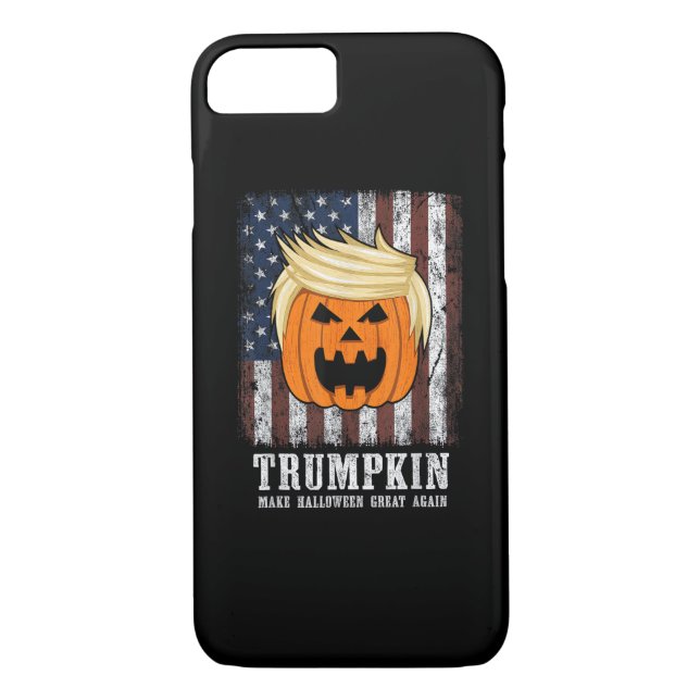 Coques Case-Mate iPhone Halloween patriotique de Trumpkin (Dos)