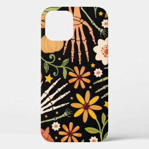 Case-Mate iPhone Case Halloween sans couture motif avec os et floral e