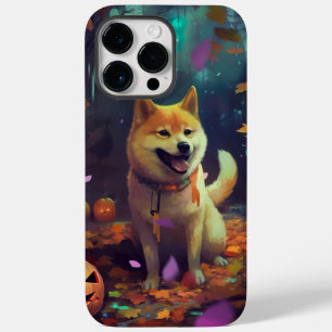 Coque Pour Pour iPhone 14 Pro Max Halloween Shiba Inu Avec La Peur Citrouille