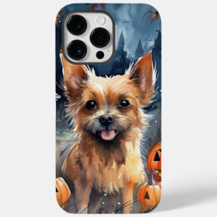 Coque Pour Pour iPhone 14 Pro Max Halloween Terrier Australien Avec Peur Citrouille