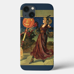 iPhone 13 Case Halloween vintage, Belle Sorcière dansante