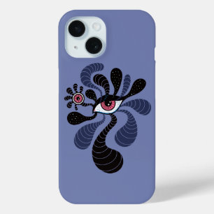 Coque Pour iPhone 15 Hallucination psychédélique des yeux mal art