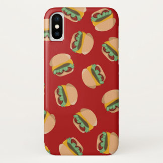 Case-Mate iPhone Case Hamburgers sur la caisse rouge de téléphone