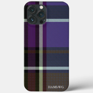 Etui iPhone 13 Pro Max HAMbWG Boîtier de téléphone Xtreme dur - Plaid vio