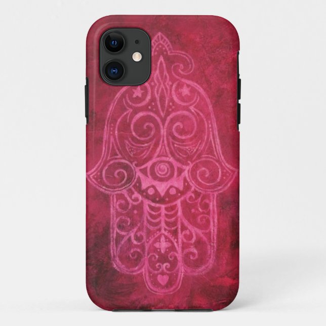 Coques Case-Mate iPhone Hamsa en magenta (Dos)