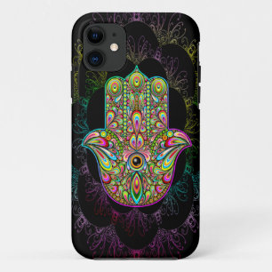 Coque Case-Mate Pour iPhone Hamsa Fatma Main Psychedelic Art