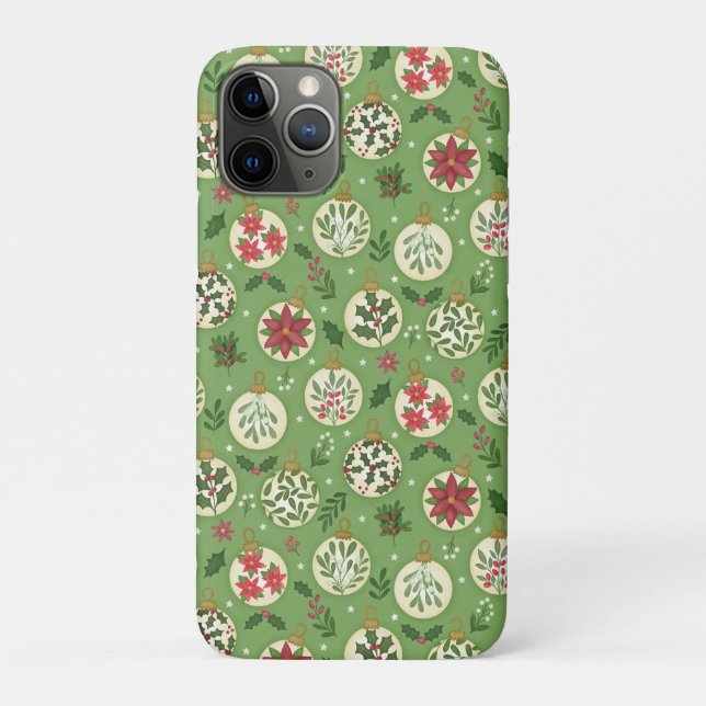Coques Case-Mate iPhone Hand Drawn Christmas Ornaments  (Dos)