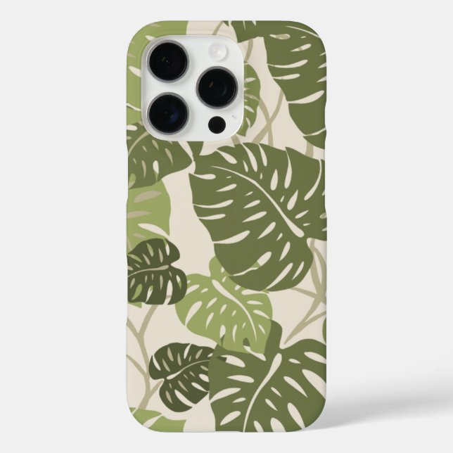 Coques Case-Mate iPhone Hanger de Cliff Hawaii Monstera Feuille verte (Verso)