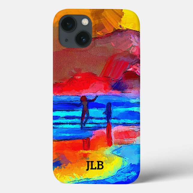Coques Case-Mate iPhone Happy Beach Dancer Couleurs primaires (Verso)