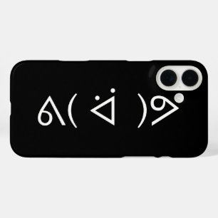 iPhone 16 Plus Case Happy Gary ᕕ( ᐛ )Meme Emoticon Text Art