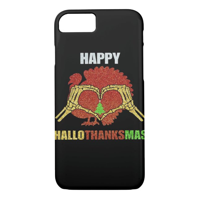 Coques Case-Mate iPhone Happy Hallothanksmas Fun Holiday Season Mashup (Dos)