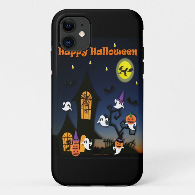 Coques Case-Mate iPhone Happy Halloween Haunted House (Dos)