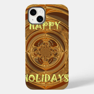 Coques Pour iPhone Happy Holidays Circle Art Print/Design