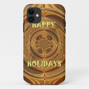 Coque Case-Mate Pour iPhone Happy Holidays Circle Art Print/Design