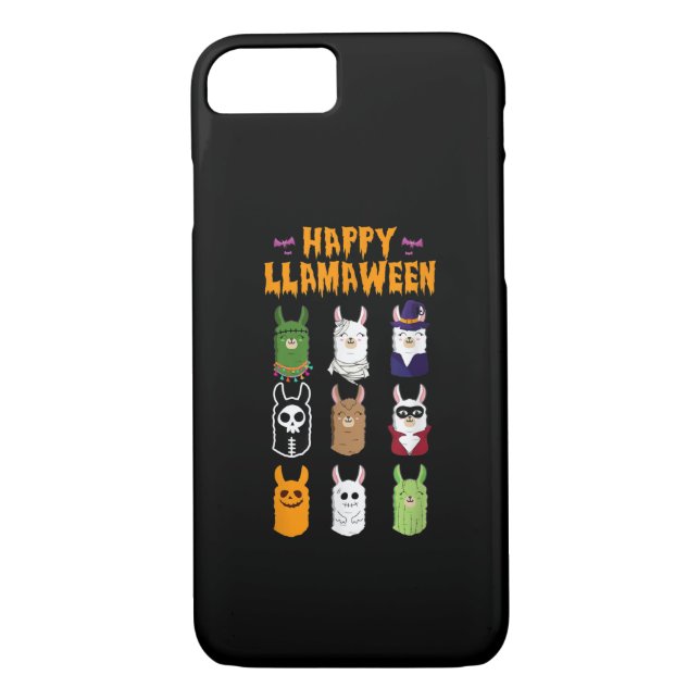 Coques Case-Mate iPhone Happy Llamaween Funny Llama Lover Spooky Halloween (Dos)