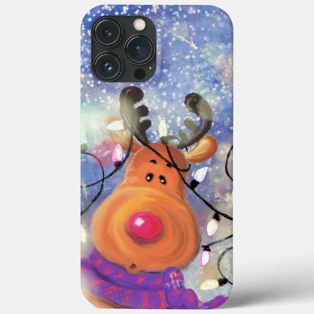 Coques Case-Mate iPhone Happy Reindeer - Joyeux Noël - Amusant (Verso)