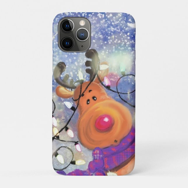 Coques Case-Mate iPhone Happy Reindeer - Noël (Dos)