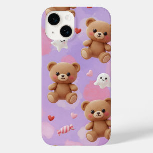 Coque Pour iPhone 14 Harajuku Style : Nounours et fantômes de Natasha