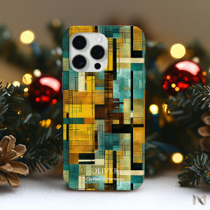 Coque iPhone 15 Pro Max Harmonie Abstraite géométrique - Terre sophistiqué