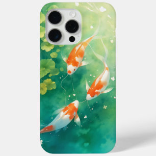 Coque iPhone 15 Pro Max Harmonie des carpes koï dans l'étang