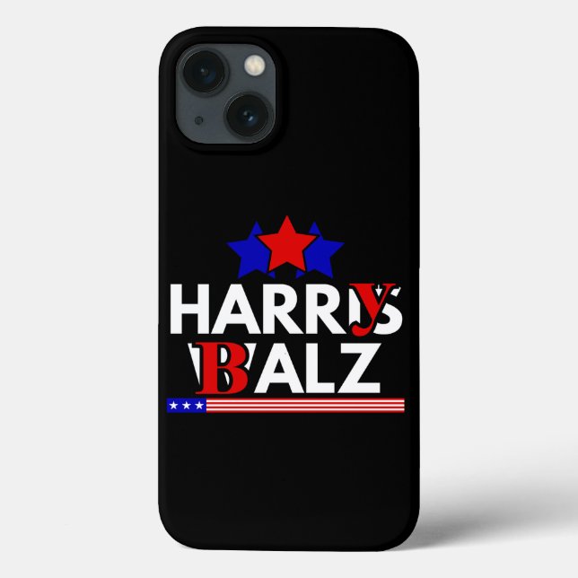 Coques Case-Mate iPhone Harris Walz 24 Harry Balz 2024 Meme Democratics (Verso)