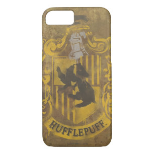 Coque iPhone 7 Harry Potter   Hufflepuff Crest Spray Paint