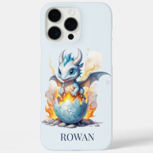 Coques iPhone 16 Pro Max Hatcheuse de feu de givre Personnalisée Dragon Ble