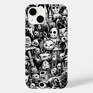 Coque Pour iPhone 14 Haunted Doodles Phone Cover