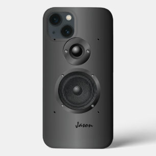iPhone 13 Coque Haut-parleur noir de bruit de musique
