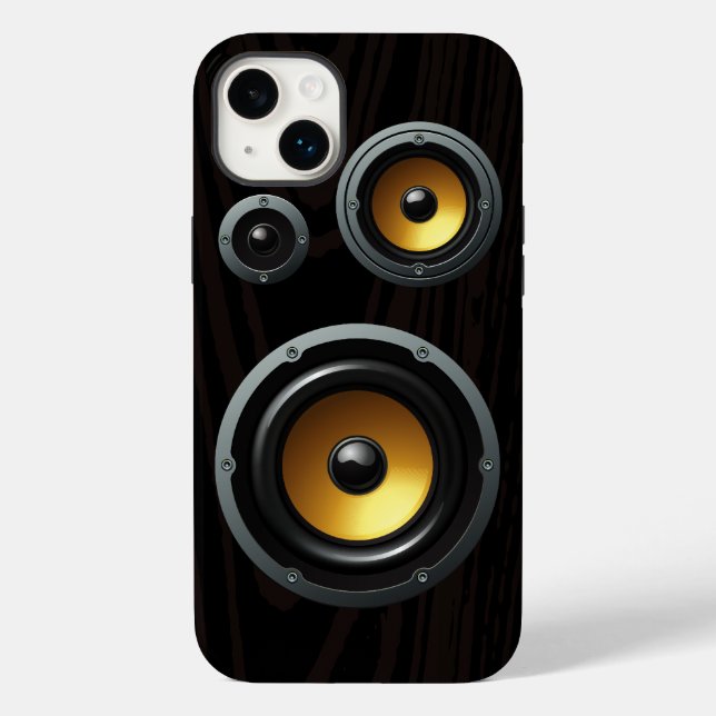 Coques Case-Mate iPhone Haut-parleur Retro Wood Grain Trio (Verso)