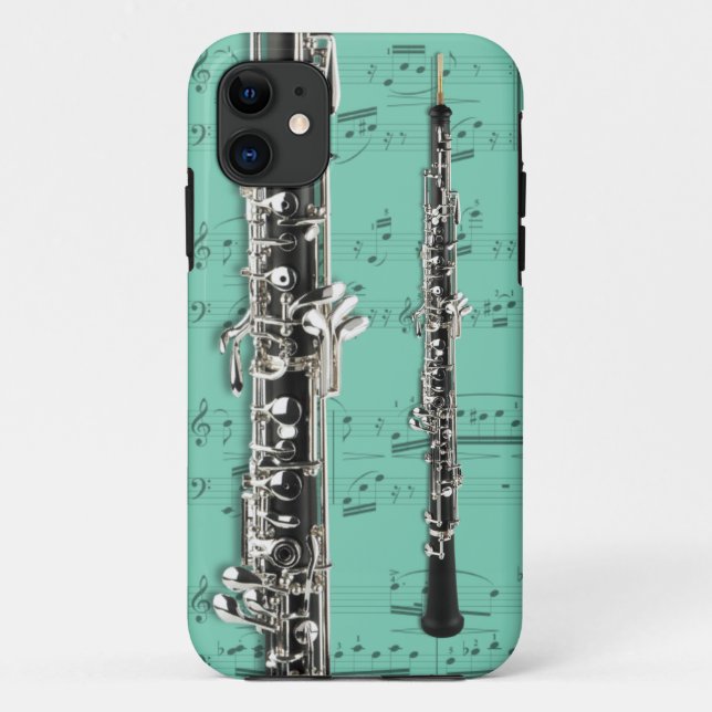 Coques Case-Mate iPhone Hautbois et cas de téléphone de musique de (Dos)