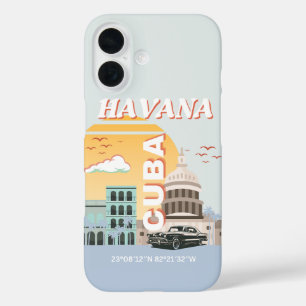 Coque Pour iPhone 16 Havana Cuba Art Vintage voyage