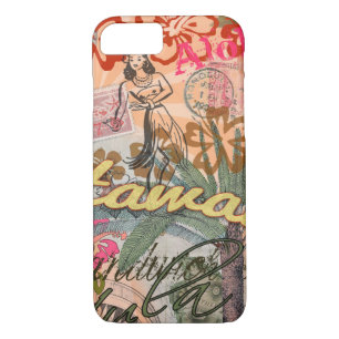 Coque iPhone 7 Hawaii Hula Fleur Voyage Vintage